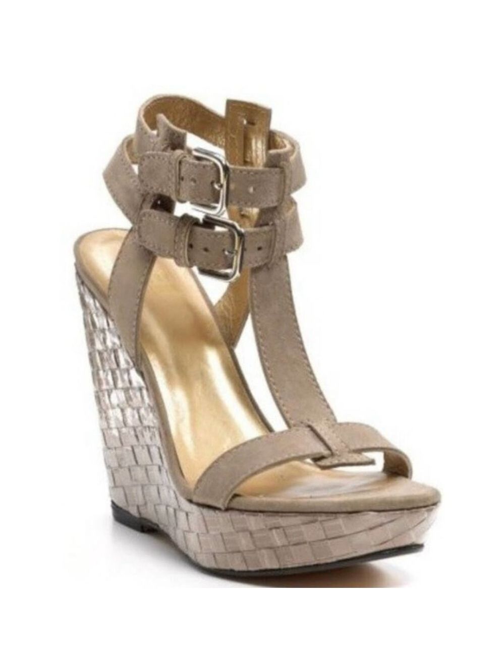 Stuart Weitzman The Teaque "Stunning" Wedge Sandal Size 6.5